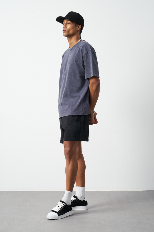 3-Ply Effect Washed Bermuda Men's Shorts