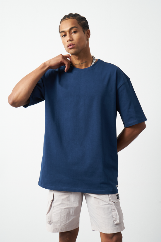 Oversized Stitch Detailed Premium Basic T-Shirt