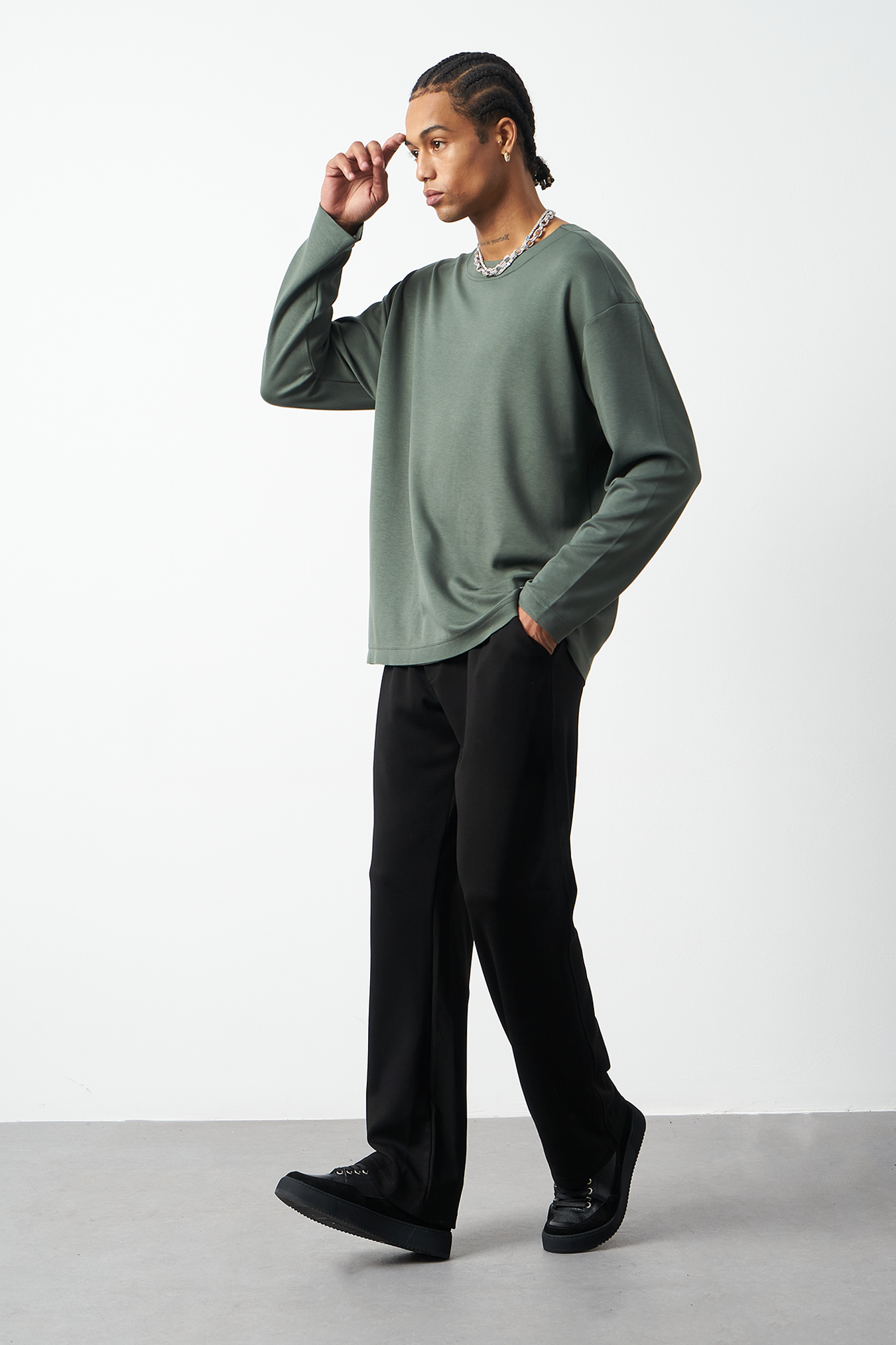 Stretch Modal Fabric Baggy Men's Pants