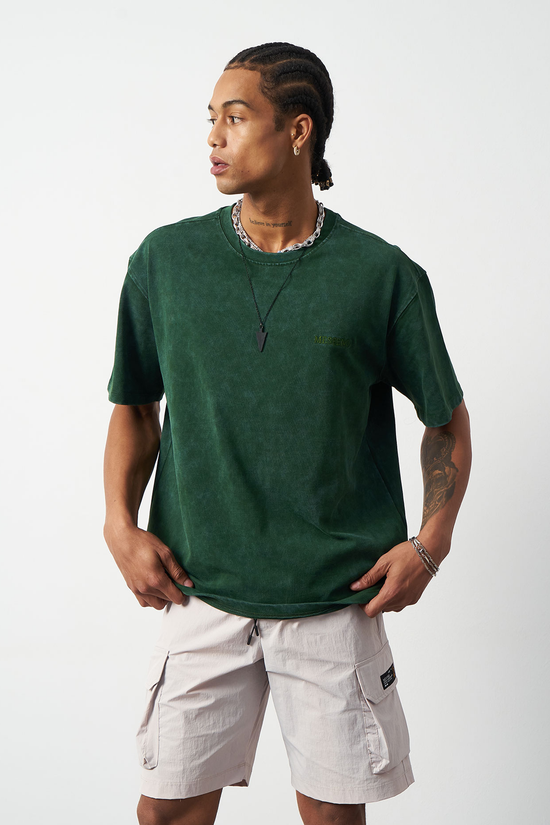 Distressed Washed Boxy Fit Premium T-Shirt