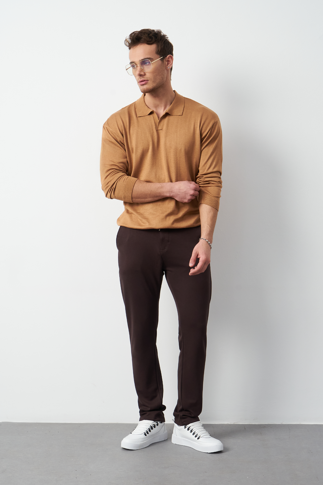 Stretch Modal Fabric Regular Fit Men's Trousers