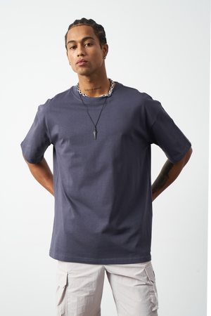 Oversized Stitch Detailed Premium Basic T-Shirt