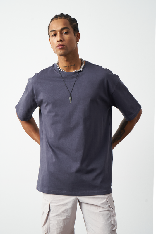 Oversized Stitch Detailed Premium Basic T-Shirt