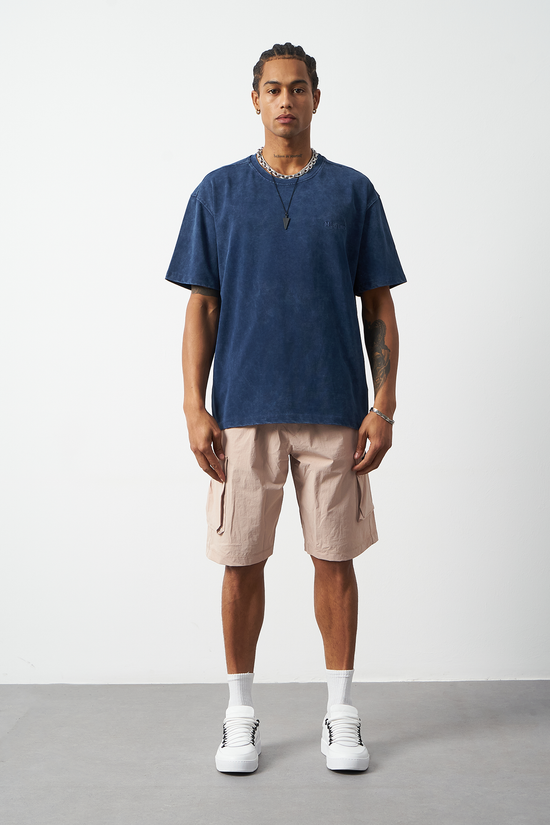 Distressed Washed Boxy Fit Premium T-Shirt