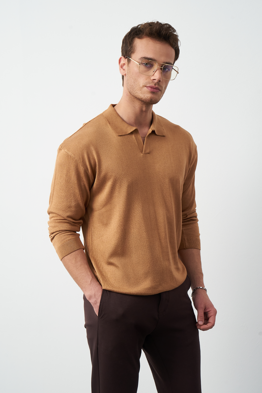 Long Sleeve Oversized Fine Knit Men’s Sweater