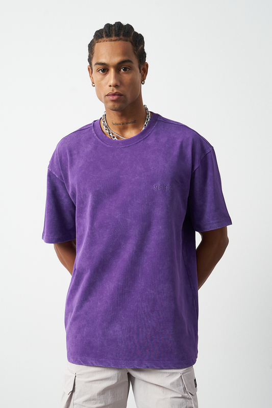 Distressed Washed Boxy Fit Premium T-Shirt