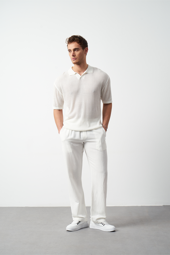 Washed Linen Baggy Men's Pants