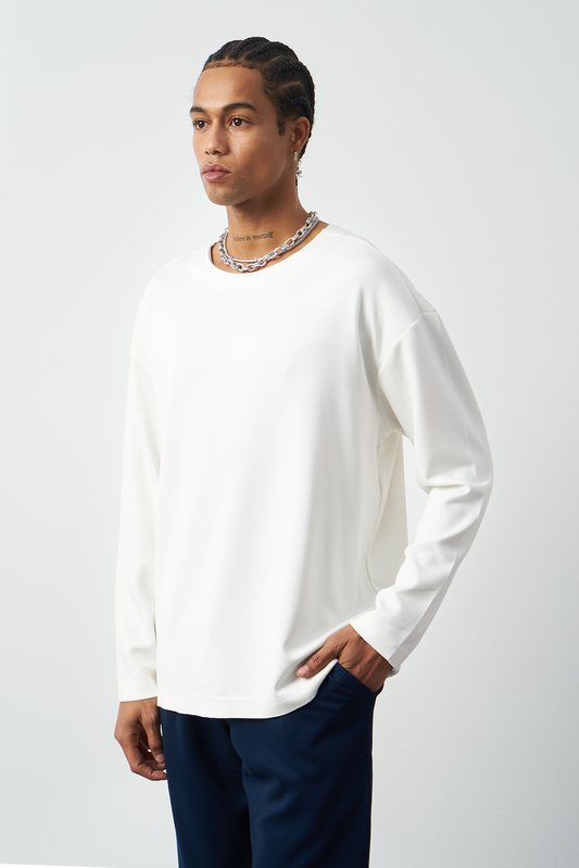 Oversized Long Sleeve Stretch Modal Men's T-Shirt