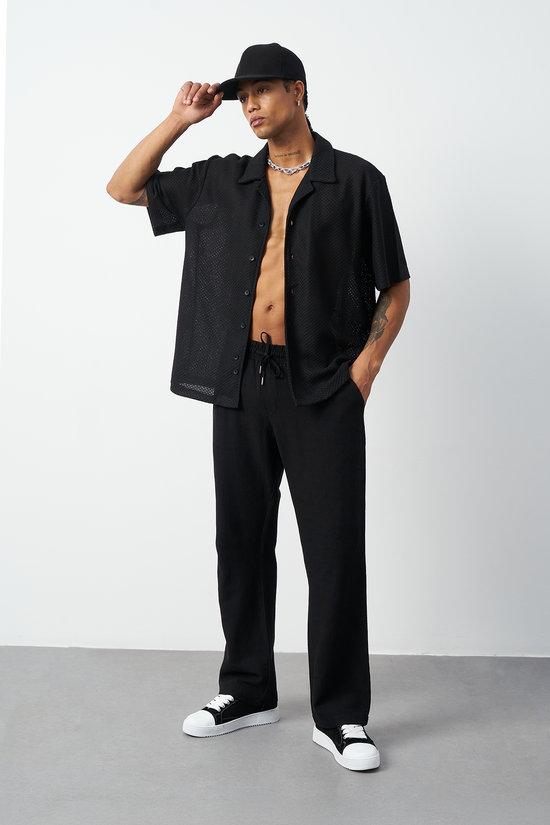 Washed Linen Baggy Men's Pants