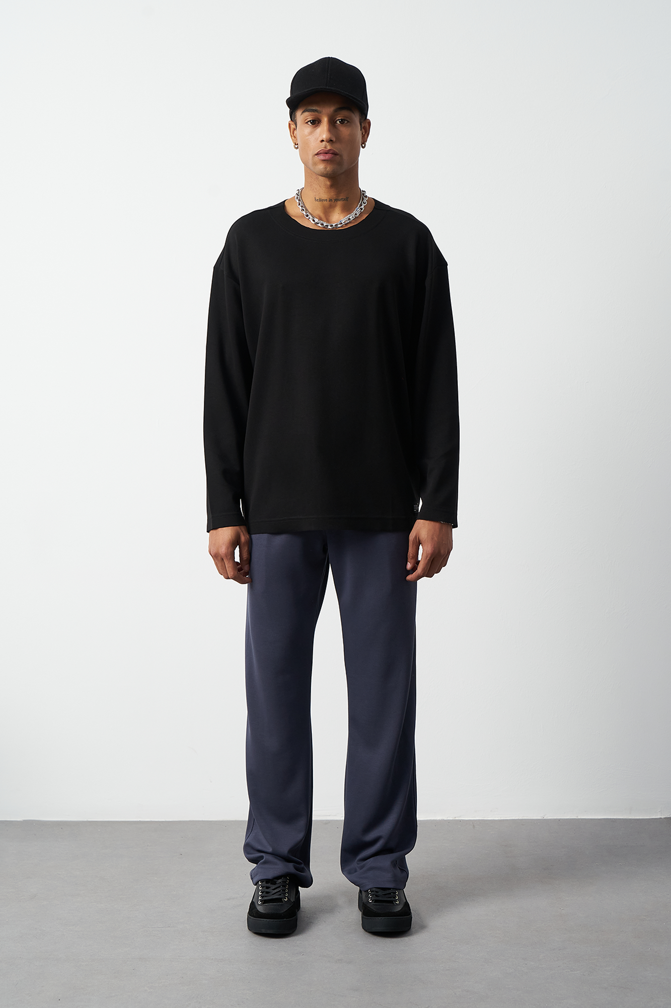 Stretch Modal Fabric Baggy Men's Pants