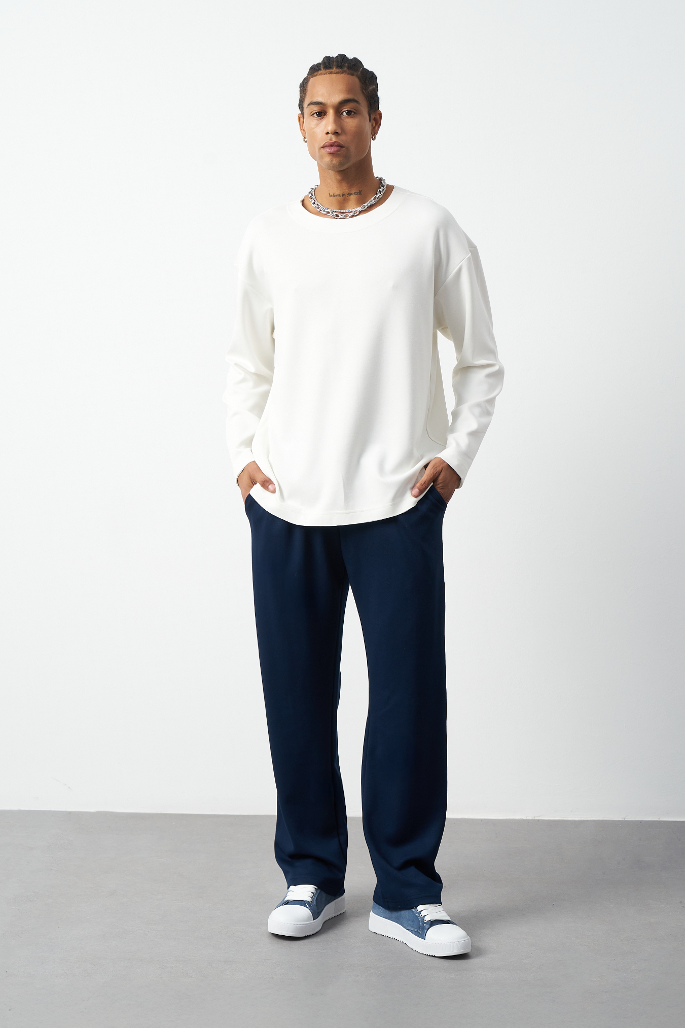 Stretch Modal Fabric Baggy Men's Pants