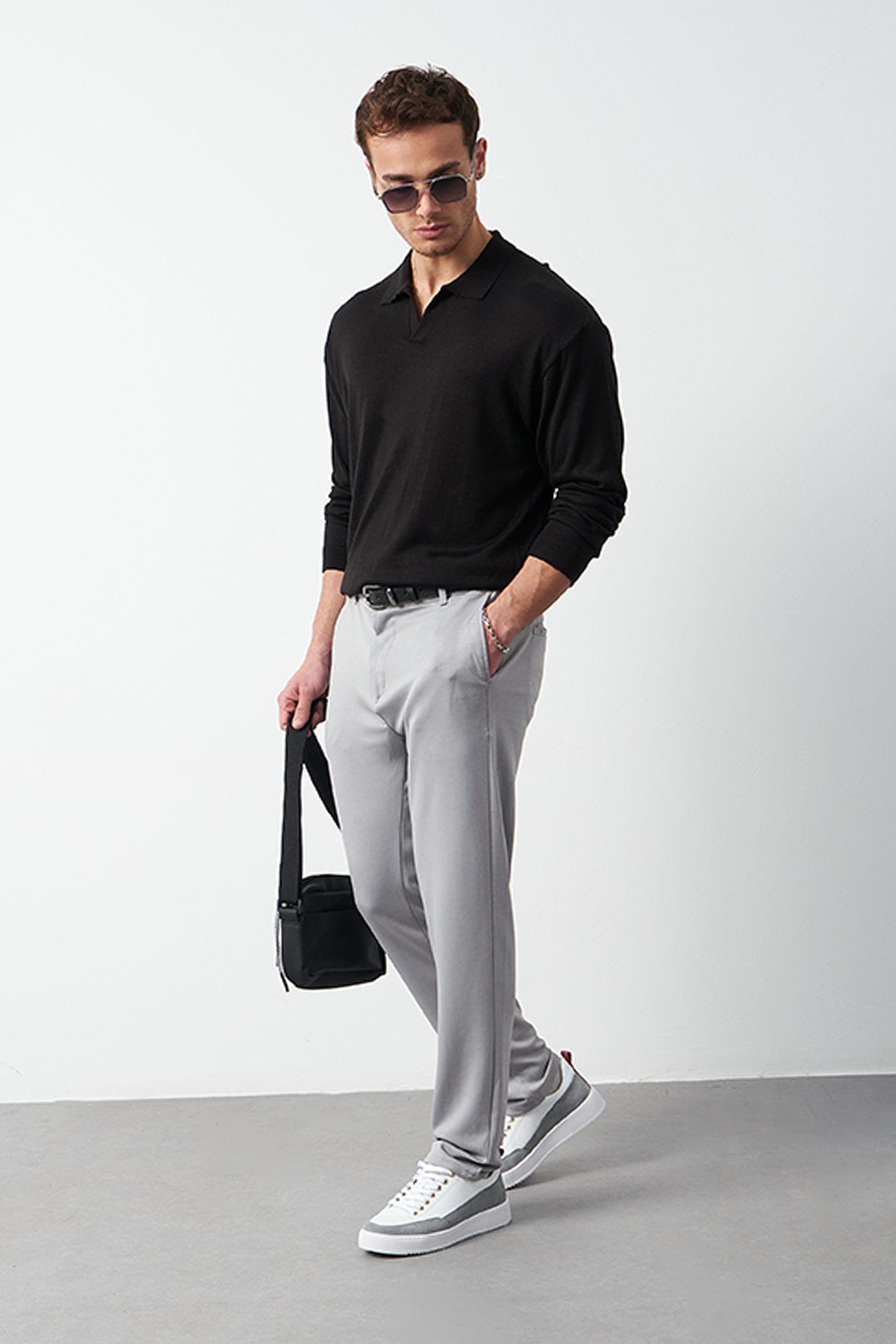 Stretch Modal Fabric Regular Fit Men's Trousers