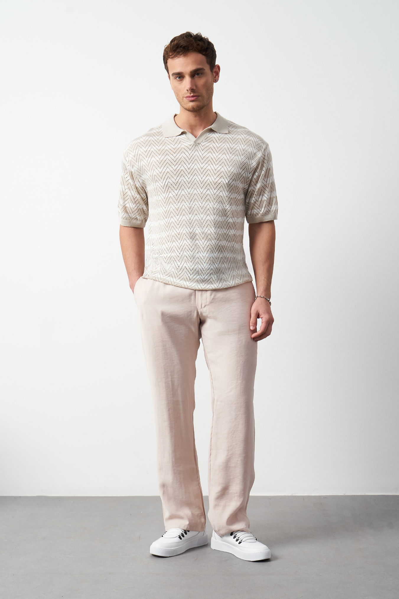 Striped Regular Fit Fine Knit Men's T-Shirt