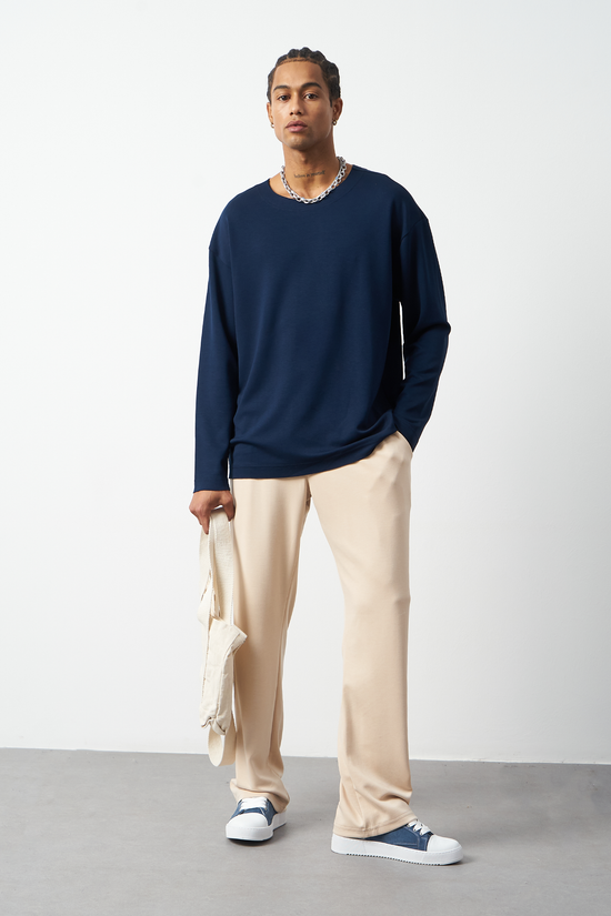 Stretch Modal Fabric Baggy Men's Pants