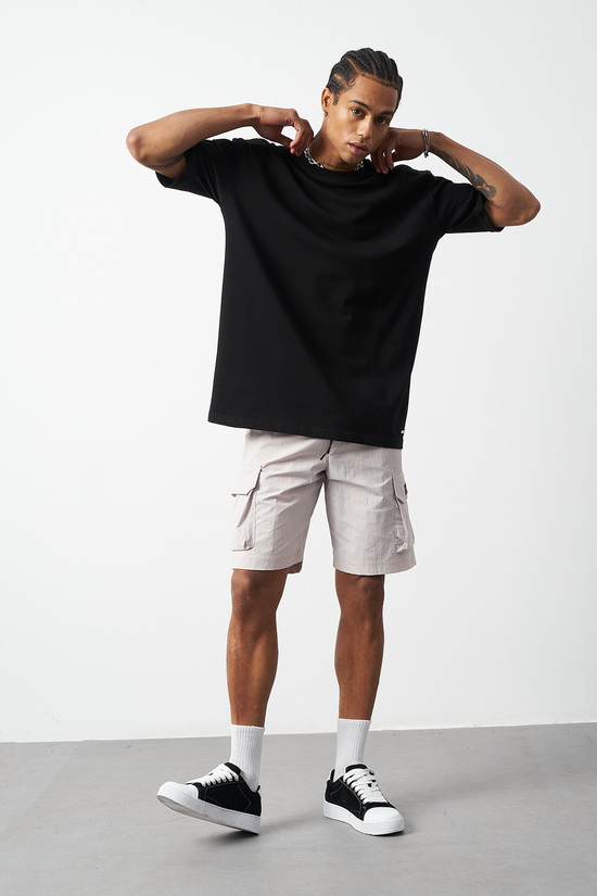 Oversized Stitch Detailed Premium Basic T-Shirt