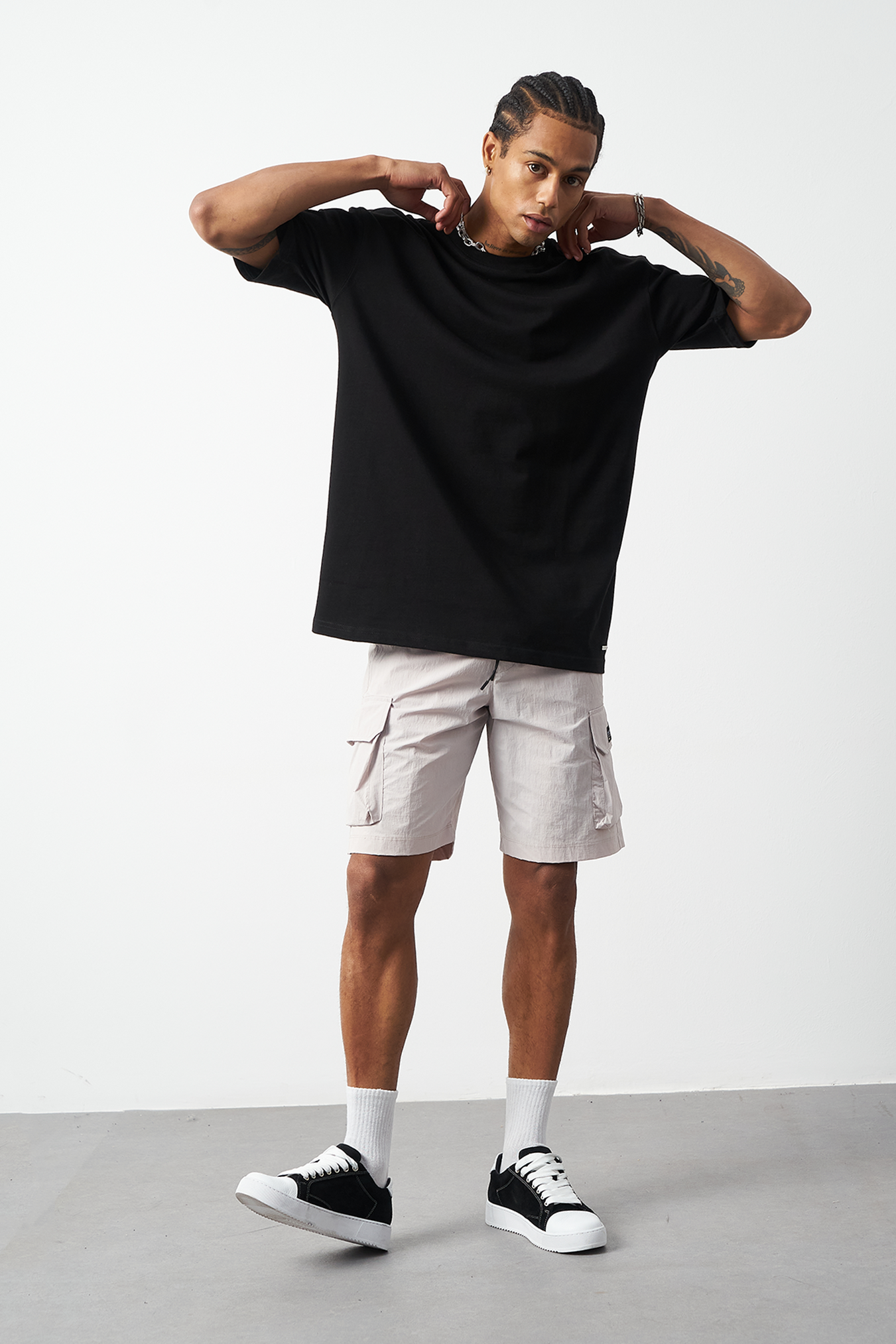 Oversized Stitch Detailed Premium Basic T-Shirt