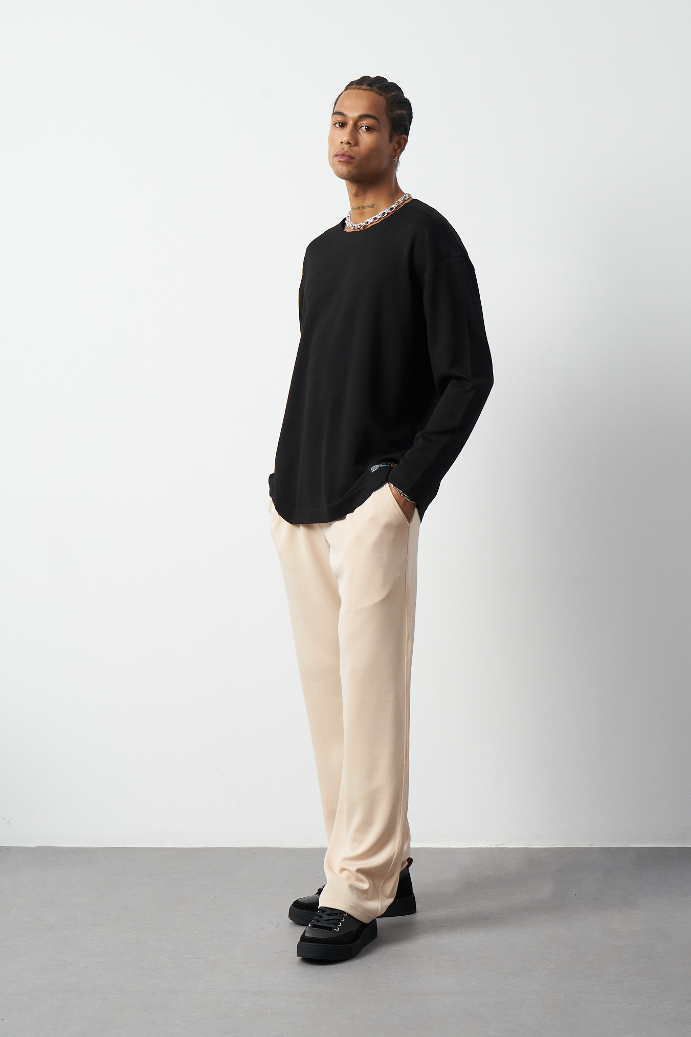 Stretch Modal Fabric Baggy Men's Pants