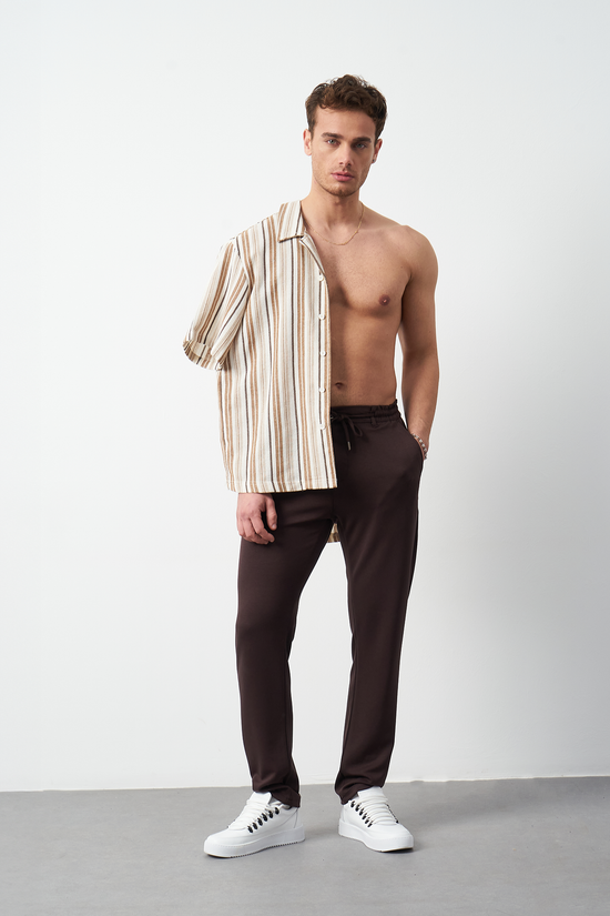 Stretch Modal Fabric Regular Fit Men's Trousers
