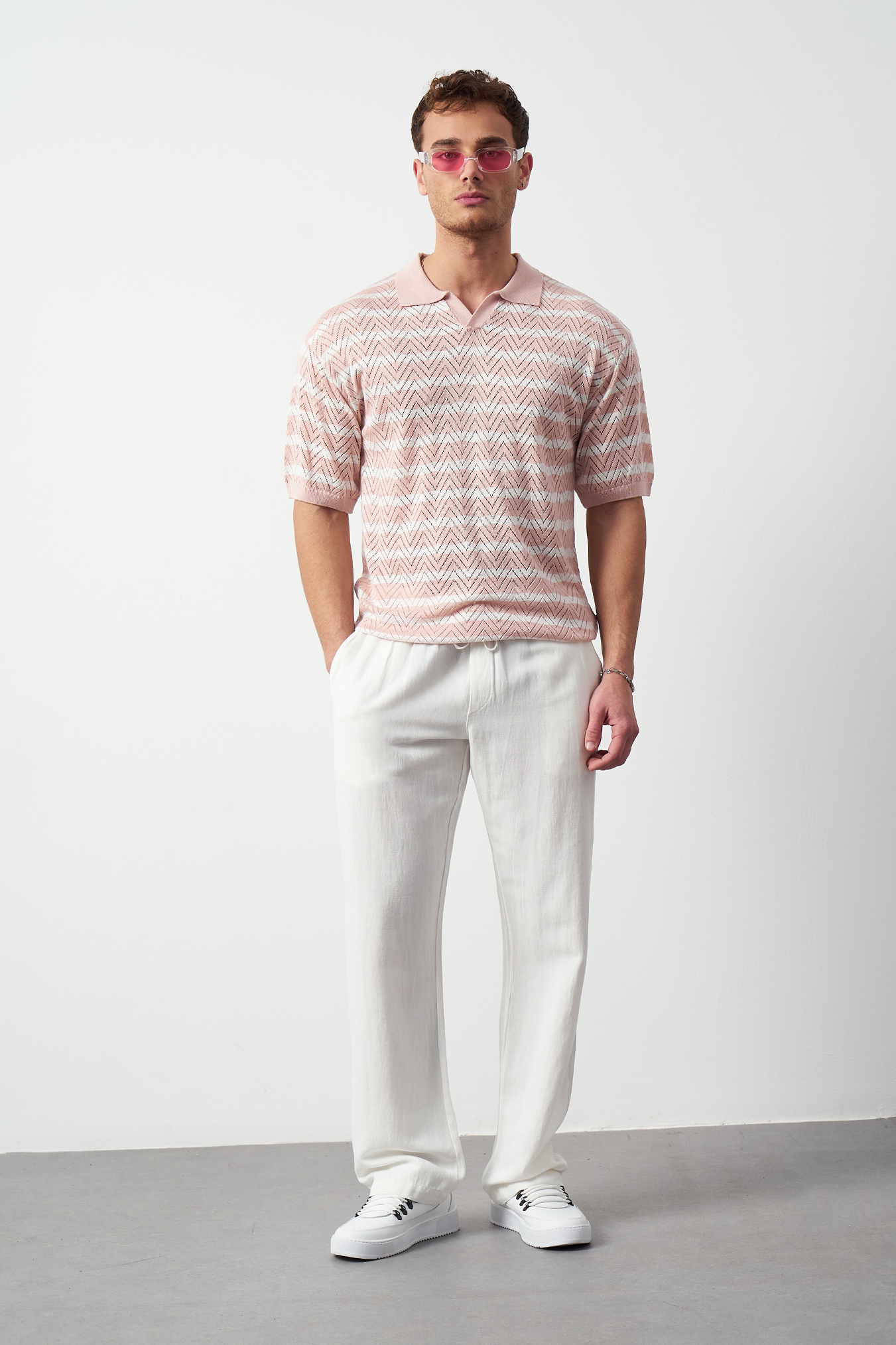 Striped Regular Fit Fine Knit Men's T-Shirt