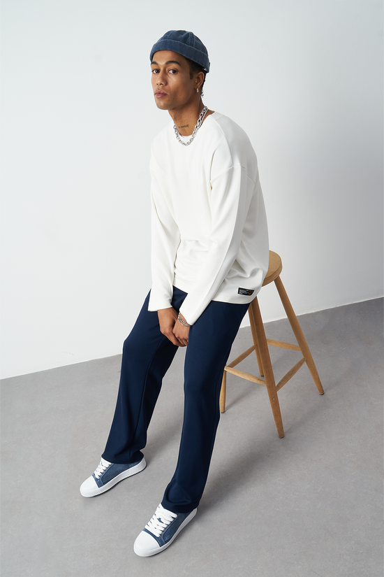 Oversized Long Sleeve Stretch Modal Men's T-Shirt