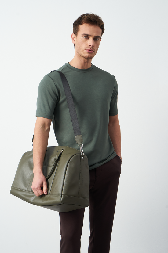 Modal Fabric Regular Fit Crew Neck T-Shirt