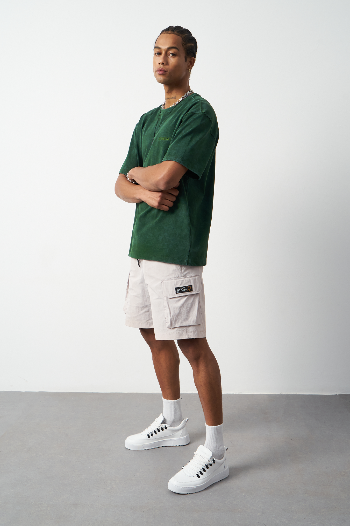 Distressed Washed Boxy Fit Premium T-Shirt
