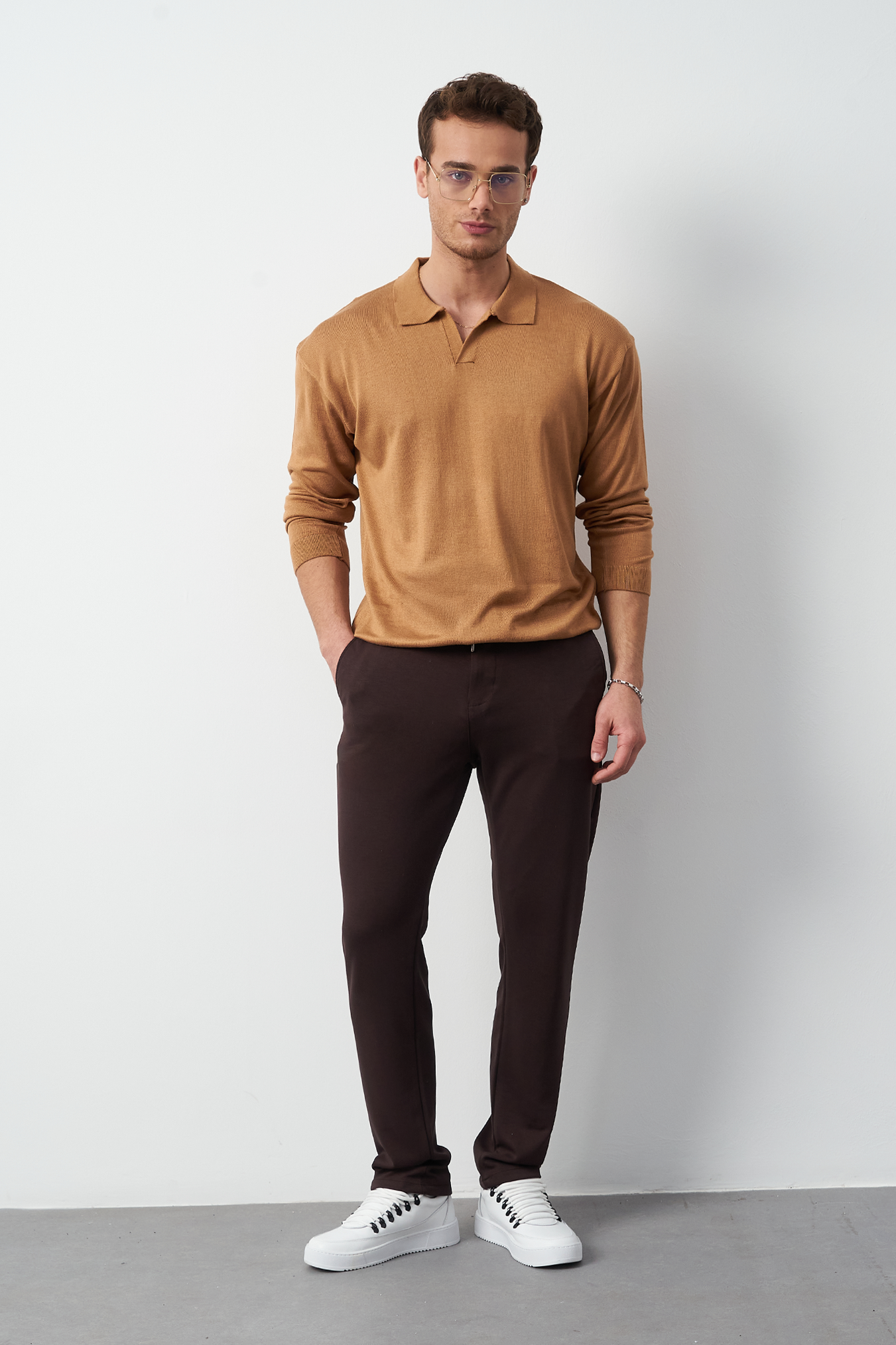 Long Sleeve Oversized Fine Knit Men’s Sweater