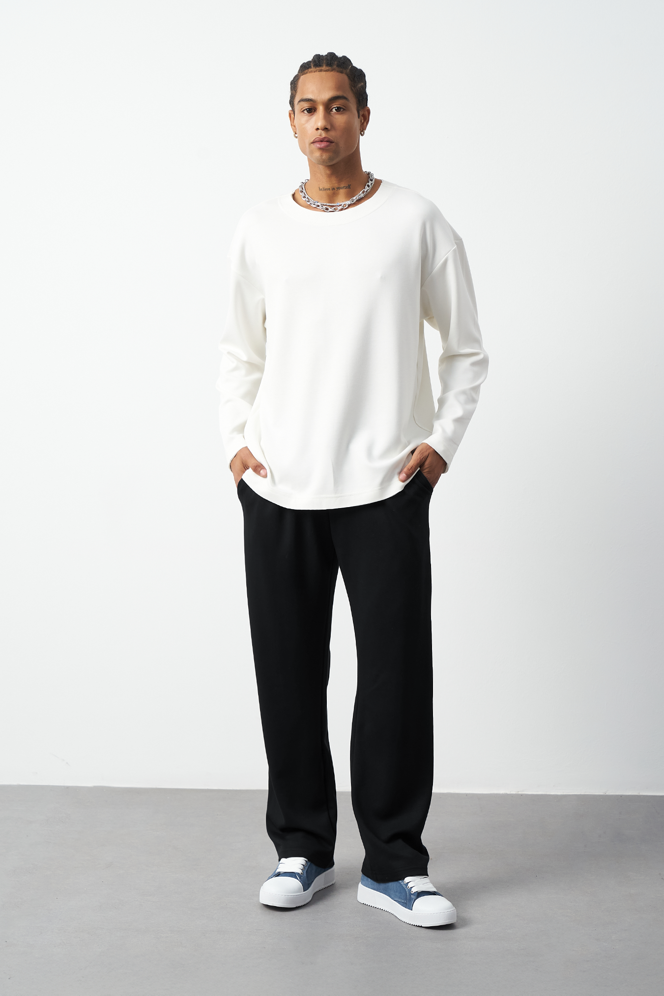 Stretch Modal Fabric Baggy Men's Pants