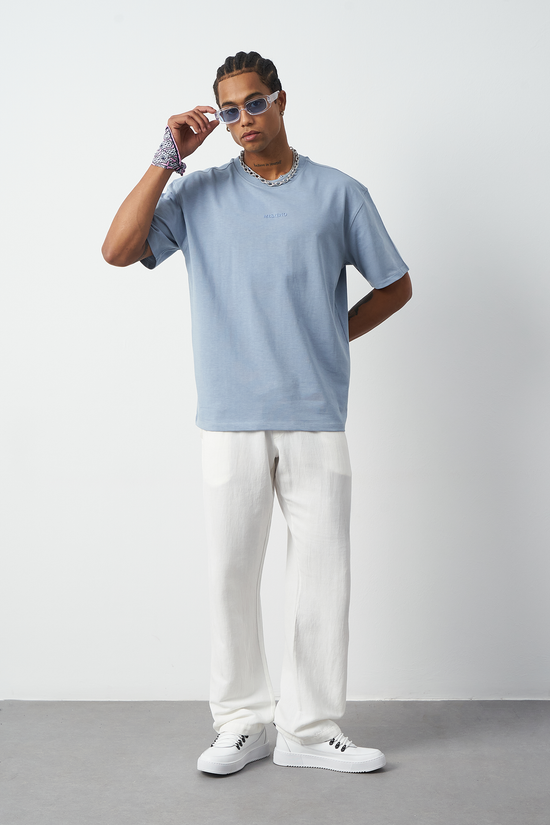 Front Printed Boxy Fit Crew Neck T-Shirt
