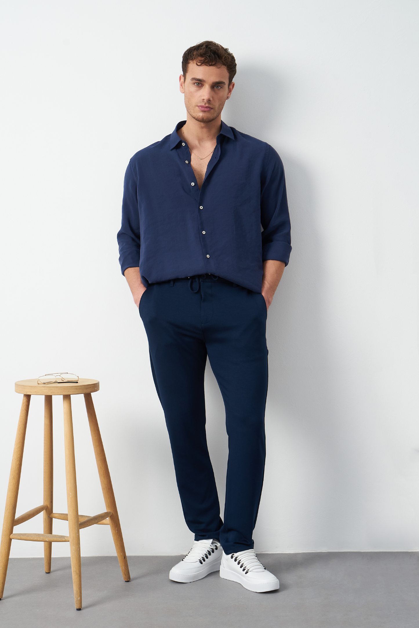 Modal Long Sleeve Relaxed Fit Men's Shirt