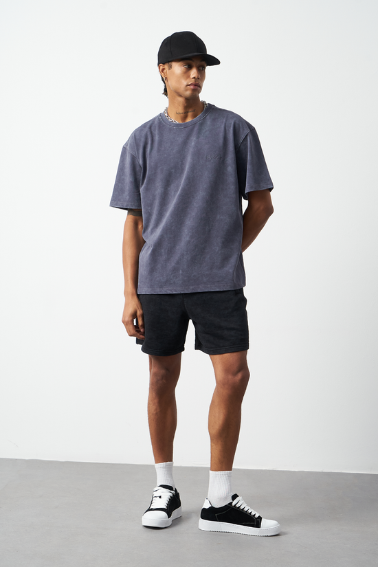 Distressed Washed Boxy Fit Premium T-Shirt