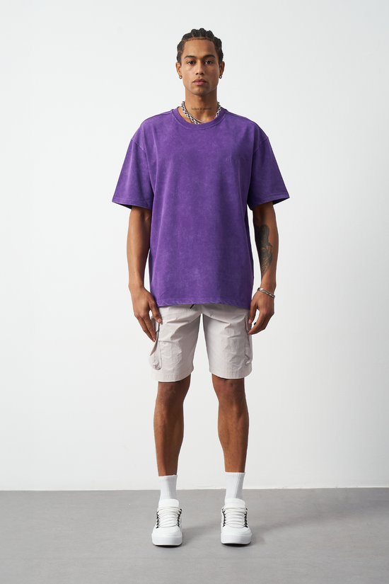 Distressed Washed Boxy Fit Premium T-Shirt