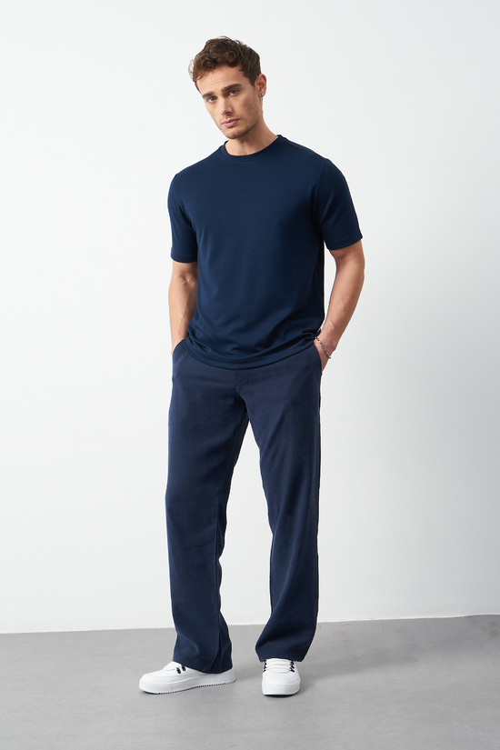 Modal Fabric Regular Fit Crew Neck T-Shirt