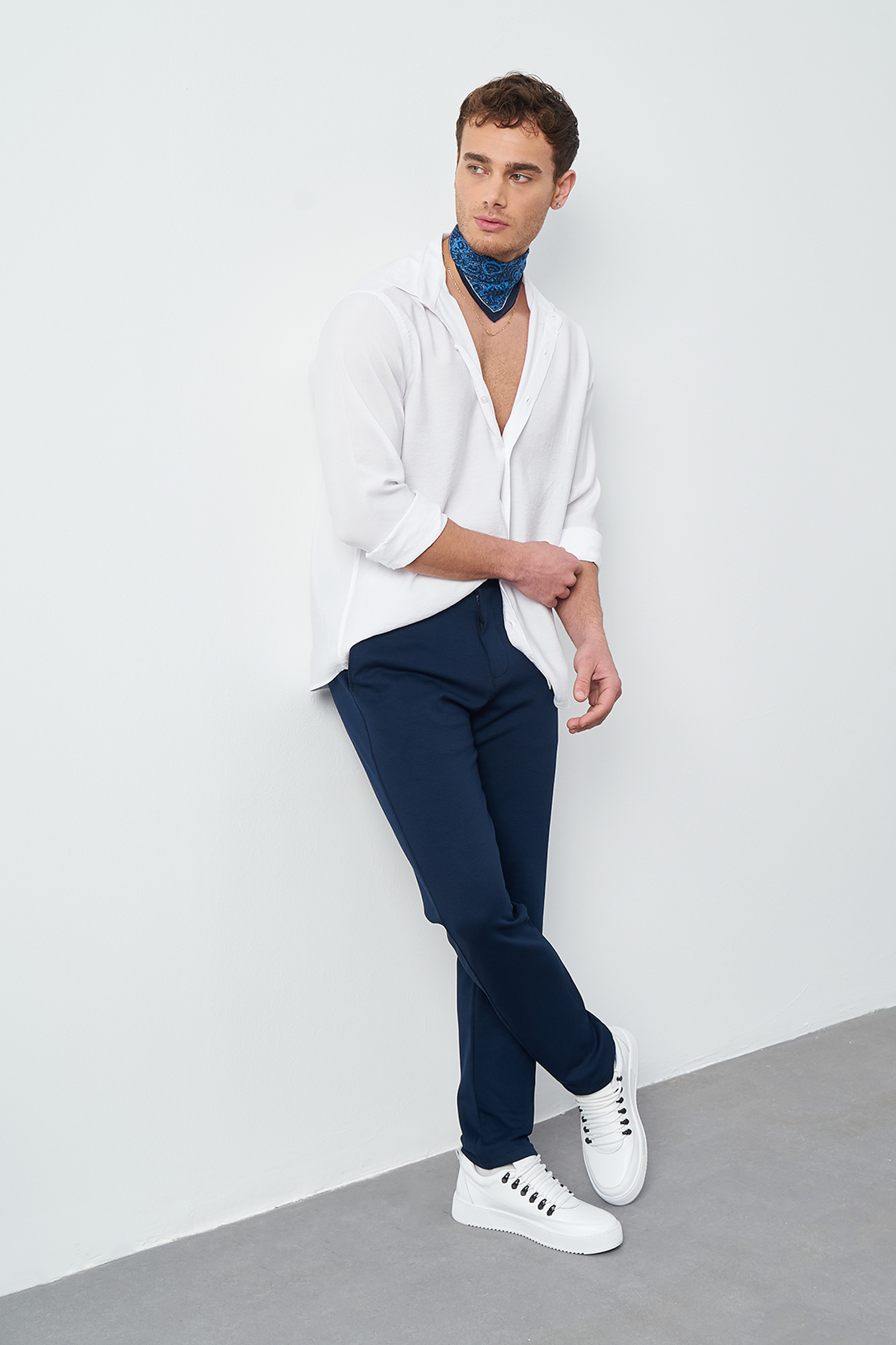 Stretch Modal Fabric Regular Fit Men's Trousers