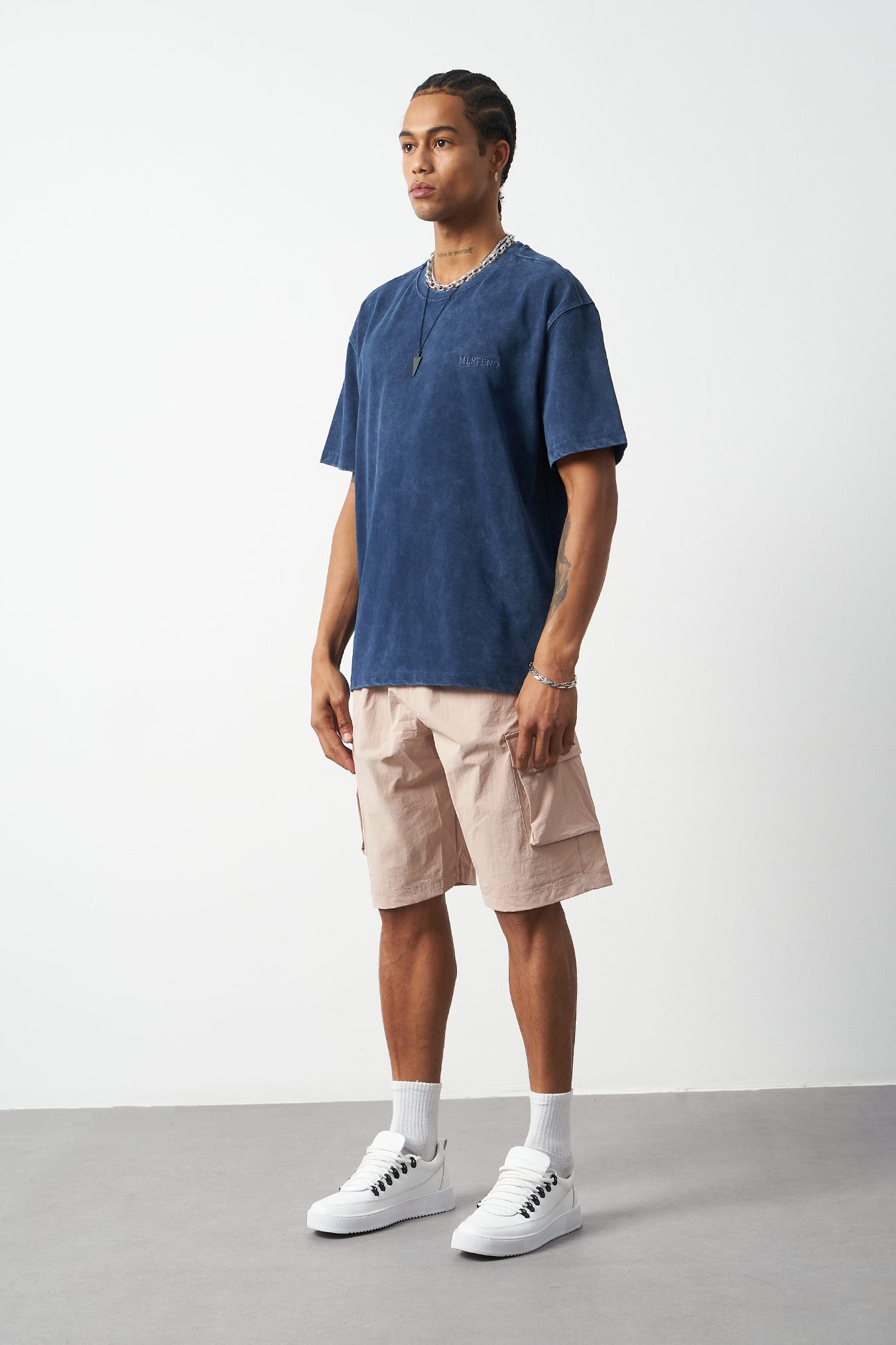 Distressed Washed Boxy Fit Premium T-Shirt