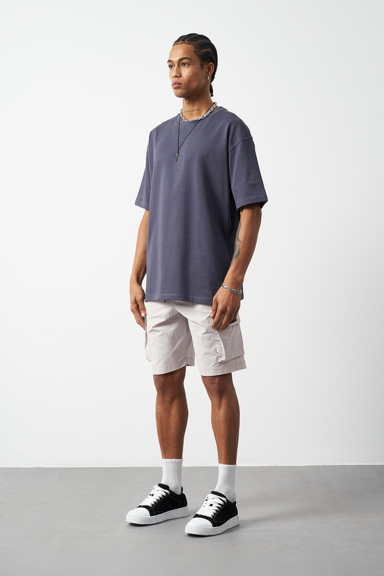 Oversized Stitch Detailed Premium Basic T-Shirt