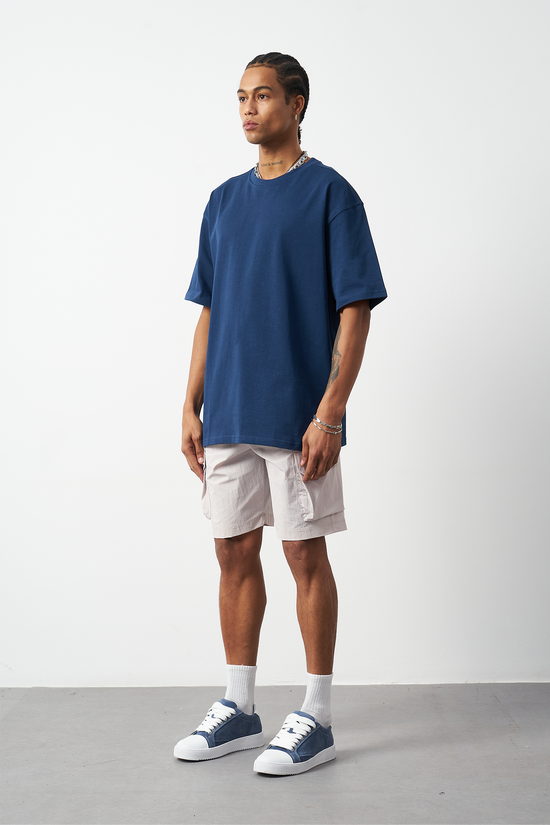 Oversized Stitch Detailed Premium Basic T-Shirt