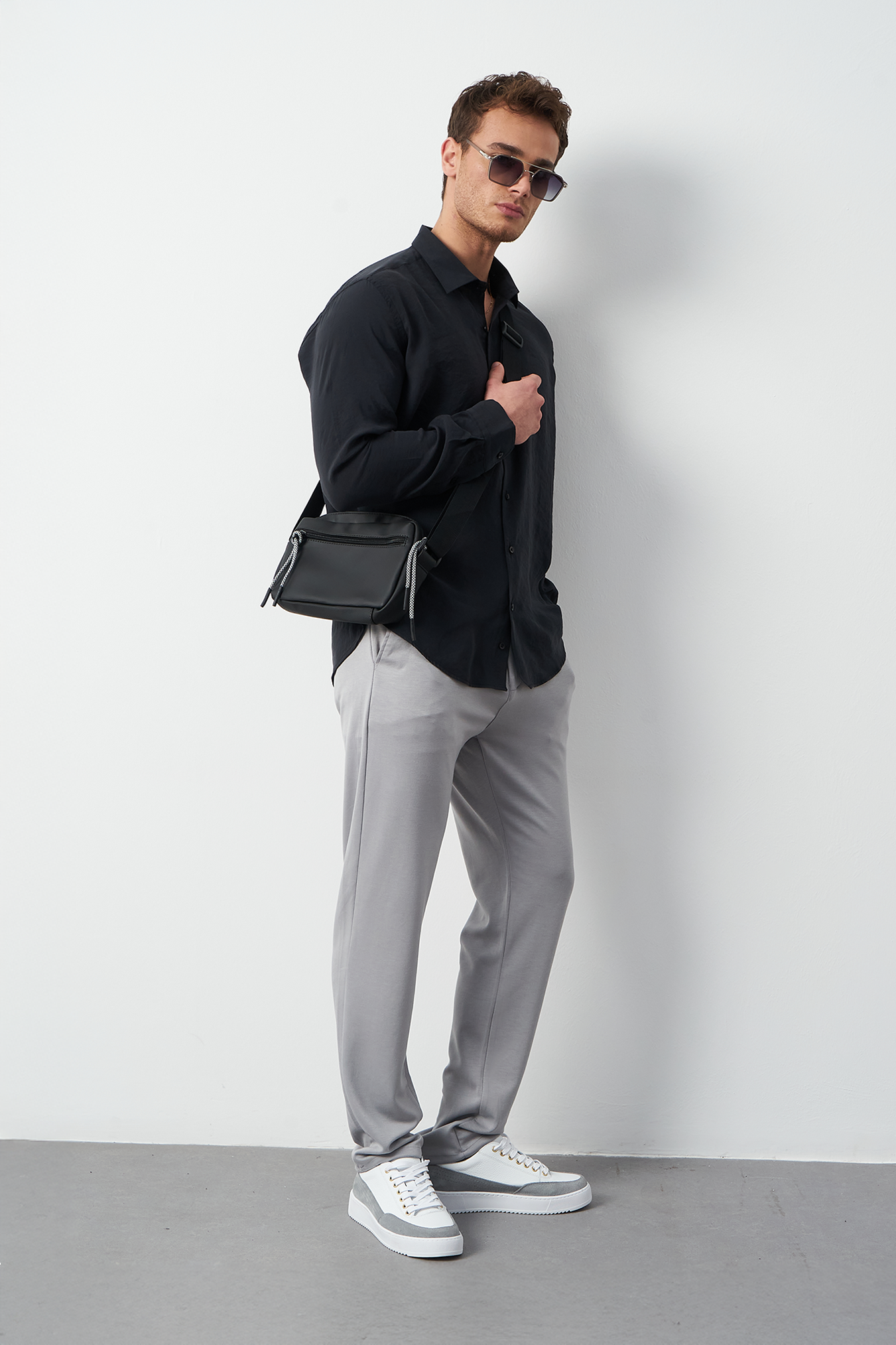 Stretch Modal Fabric Regular Fit Men's Trousers
