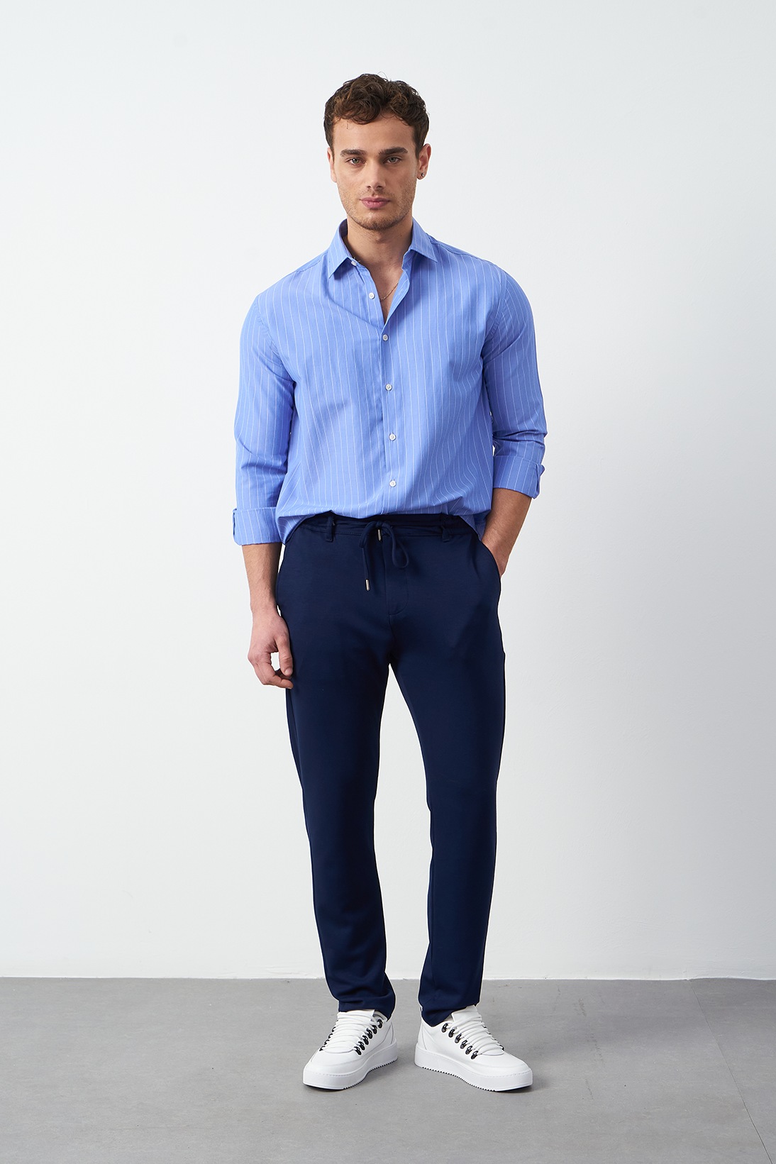Boxy Fit Striped Men's Shirt