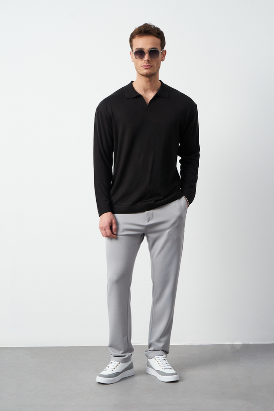 Long Sleeve Oversized Fine Knit Men’s Sweater