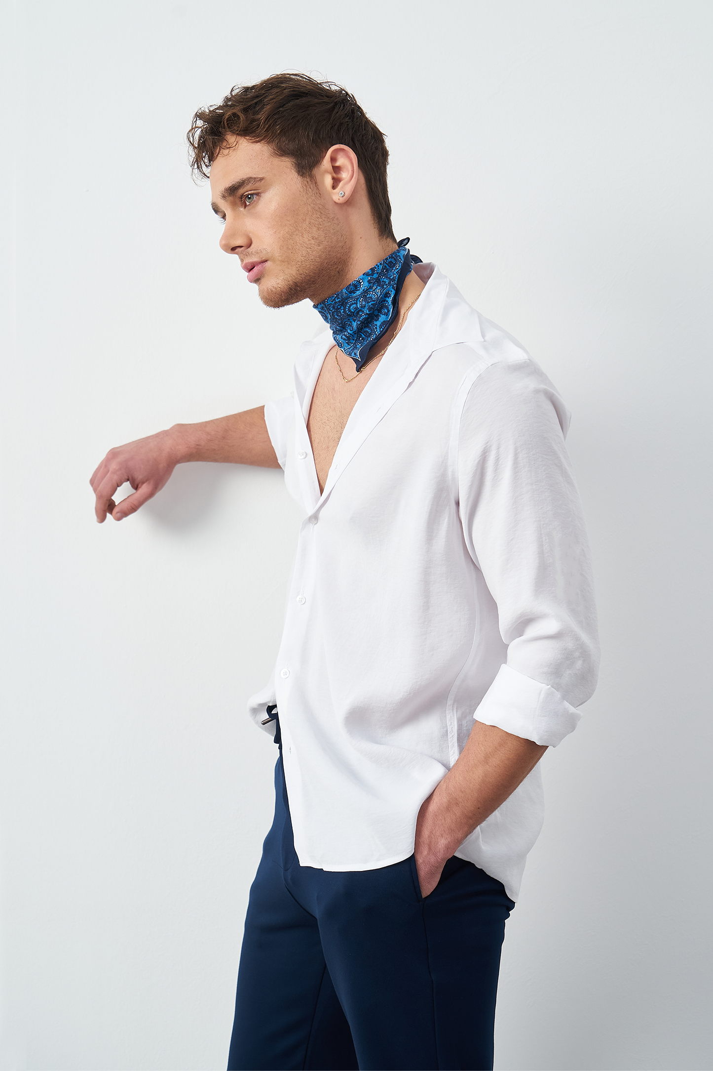 Modal Long Sleeve Relaxed Fit Men's Shirt