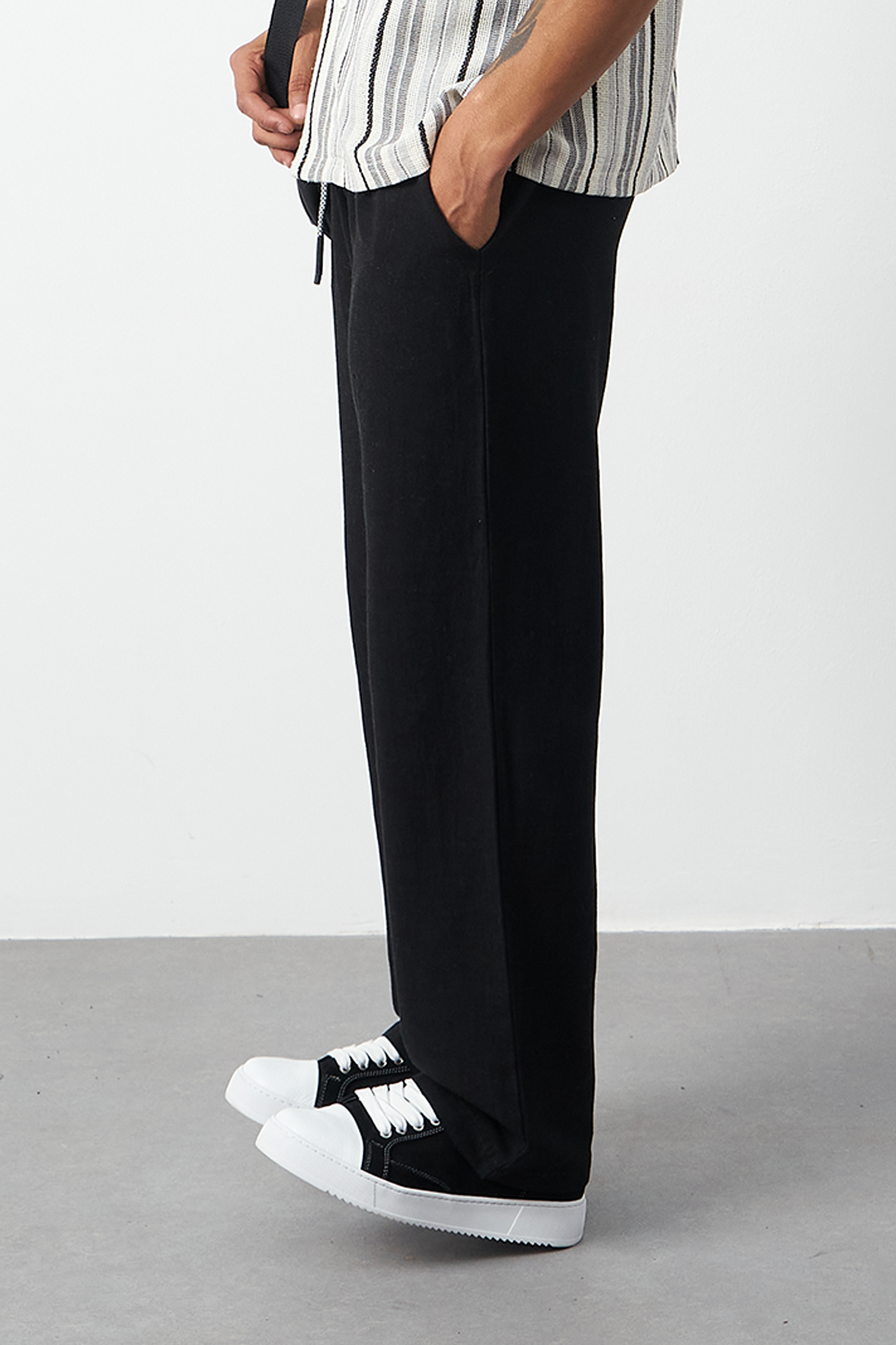 Washed Linen Baggy Men's Pants