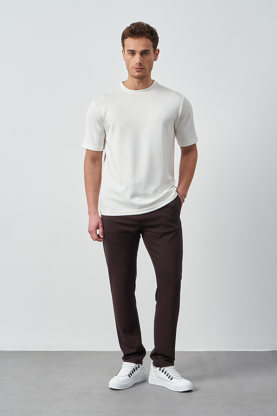 Modal Fabric Regular Fit Crew Neck T-Shirt
