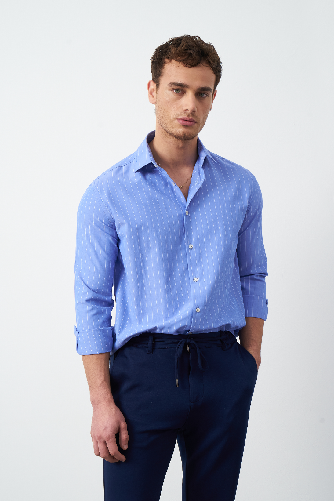 Boxy Fit Striped Men's Shirt