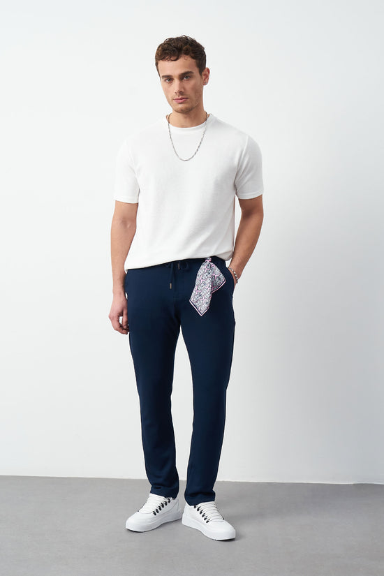 Terry Fabric Regular Fit Crew Neck T-Shirt