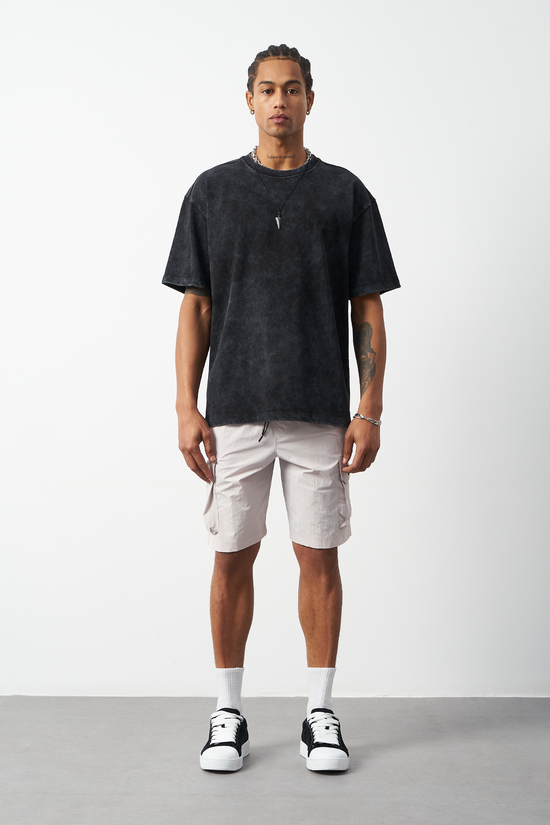 Distressed Washed Boxy Fit Premium T-Shirt