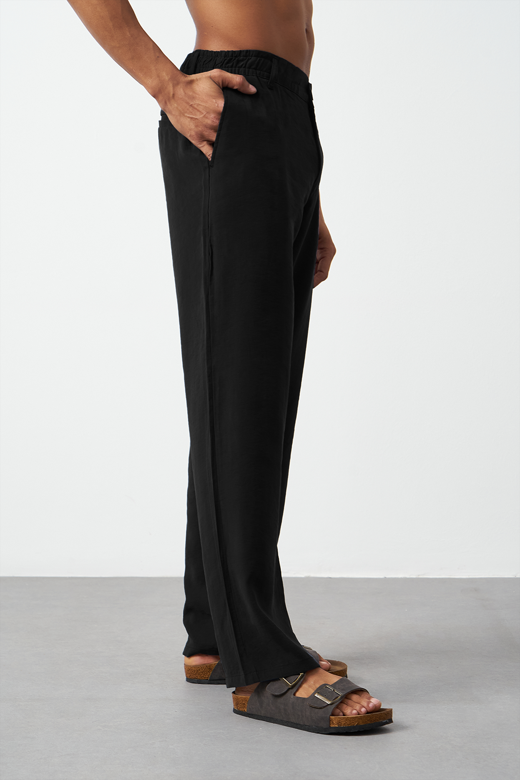 Suede Patterned Modal Baggy Men's Pants
