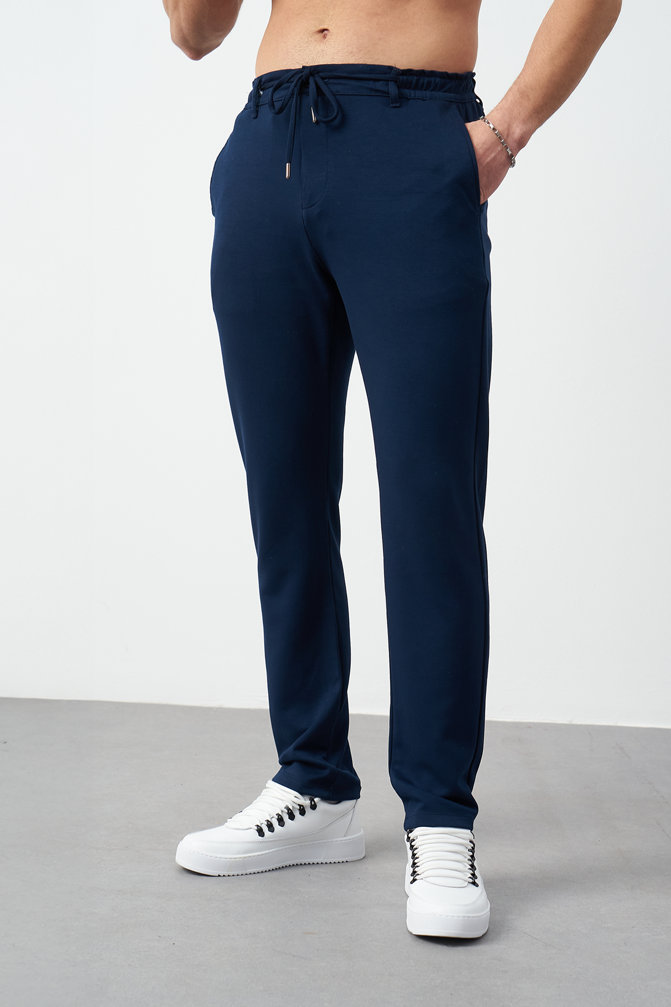 Stretch Modal Fabric Regular Fit Men's Trousers