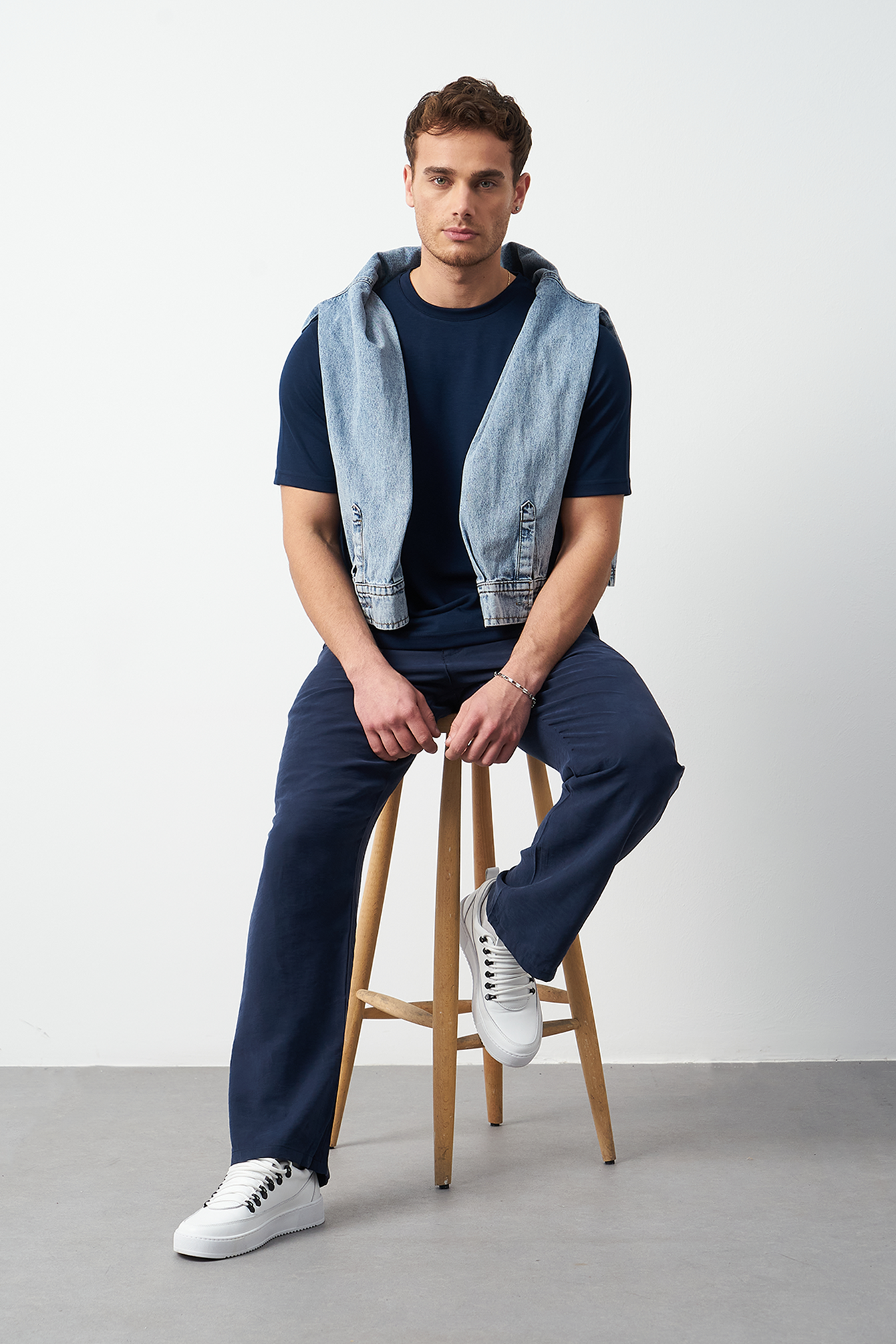 Modal Fabric Regular Fit Crew Neck T-Shirt