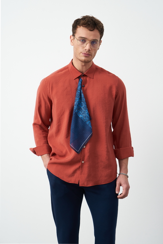 Modal Long Sleeve Relaxed Fit Men's Shirt